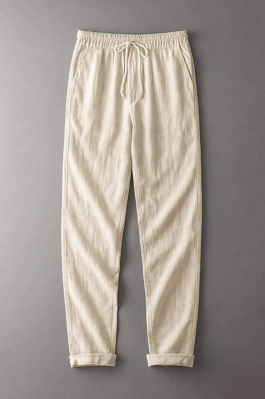 Gerade geschnittene Herrenhose mit Kordelzug