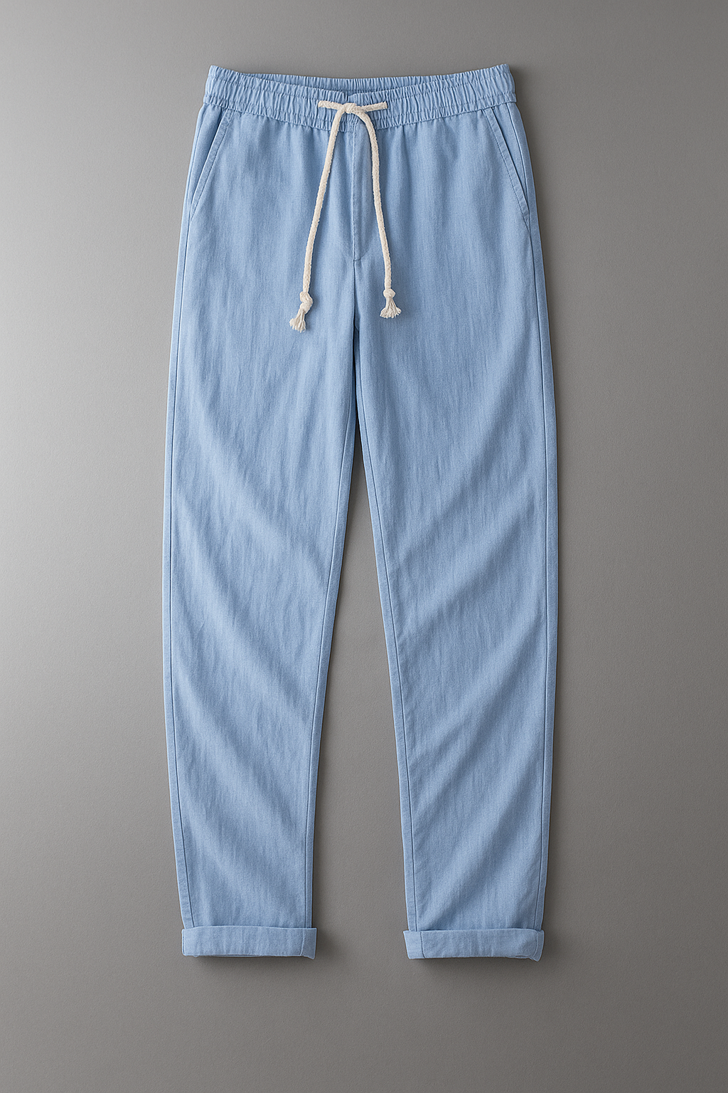 Gerade geschnittene Herrenhose mit Kordelzug