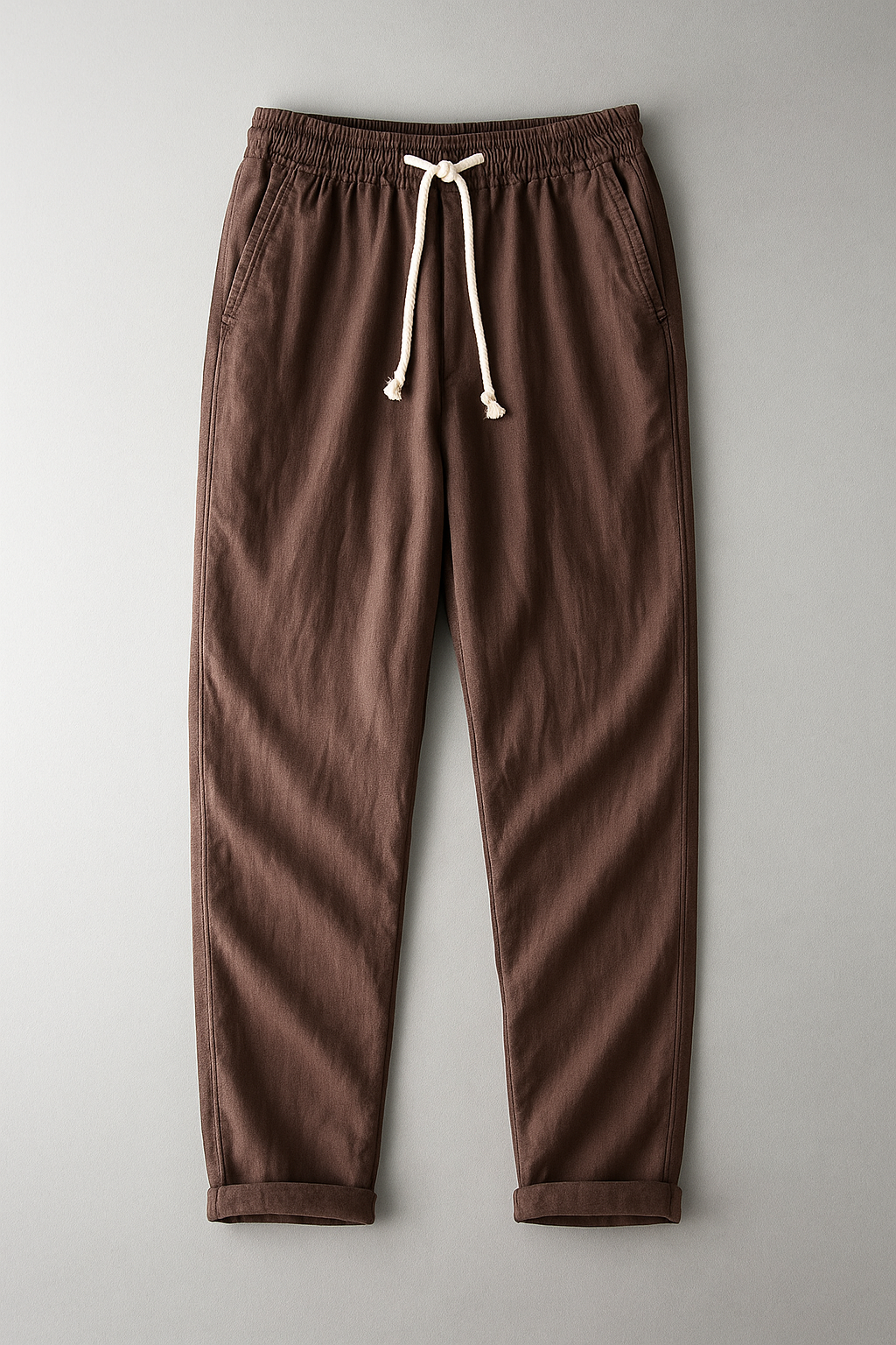 Gerade geschnittene Herrenhose mit Kordelzug