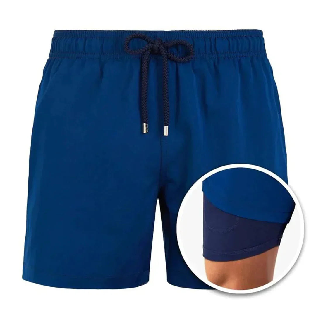 Schnelltrocknende Herren-Badehose mit integrierter Innenhose