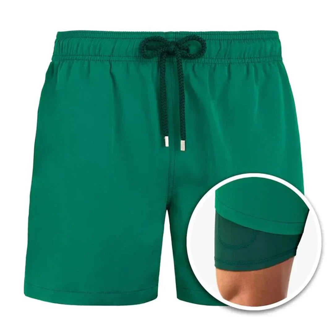 Schnelltrocknende Herren-Badehose mit integrierter Innenhose