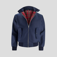 Herren Harrington-Jacke mit Schottenkaro-Futter