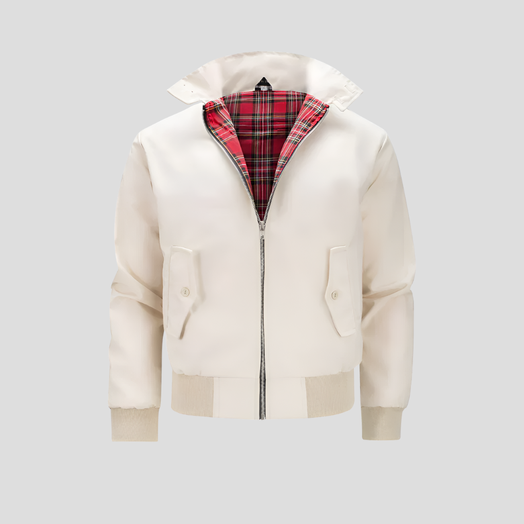 Herren Harrington-Jacke mit Schottenkaro-Futter
