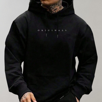 Langärmliger Schlupf-Kapuzenpullover für Herren