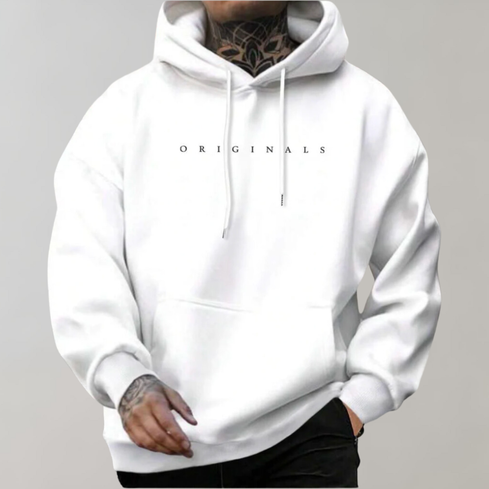 Langärmliger Schlupf-Kapuzenpullover für Herren