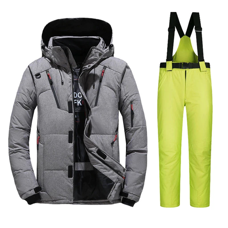 Wärmeisoliertes zweiteiliges Herren-Skianzug-Set