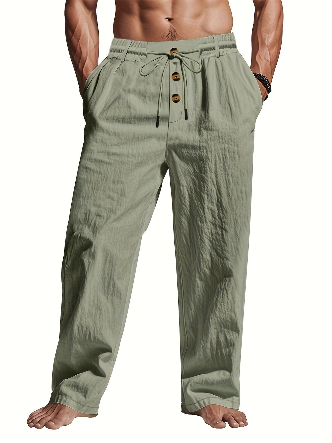 Herren-Chinohose mit Kordelzug und lässiger Passform