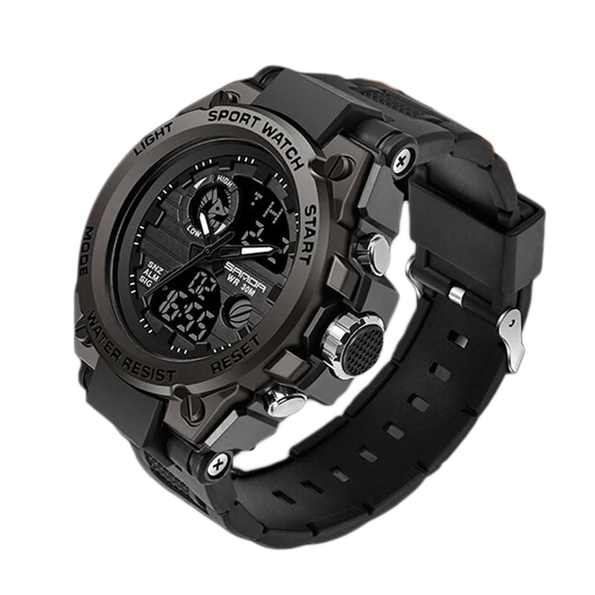 Militär-Armbanduhr für Herren mit Analog- und Digitalanzeige, Multifunktion