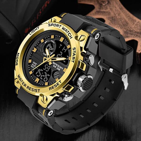 Militär-Armbanduhr für Herren mit Analog- und Digitalanzeige, Multifunktion