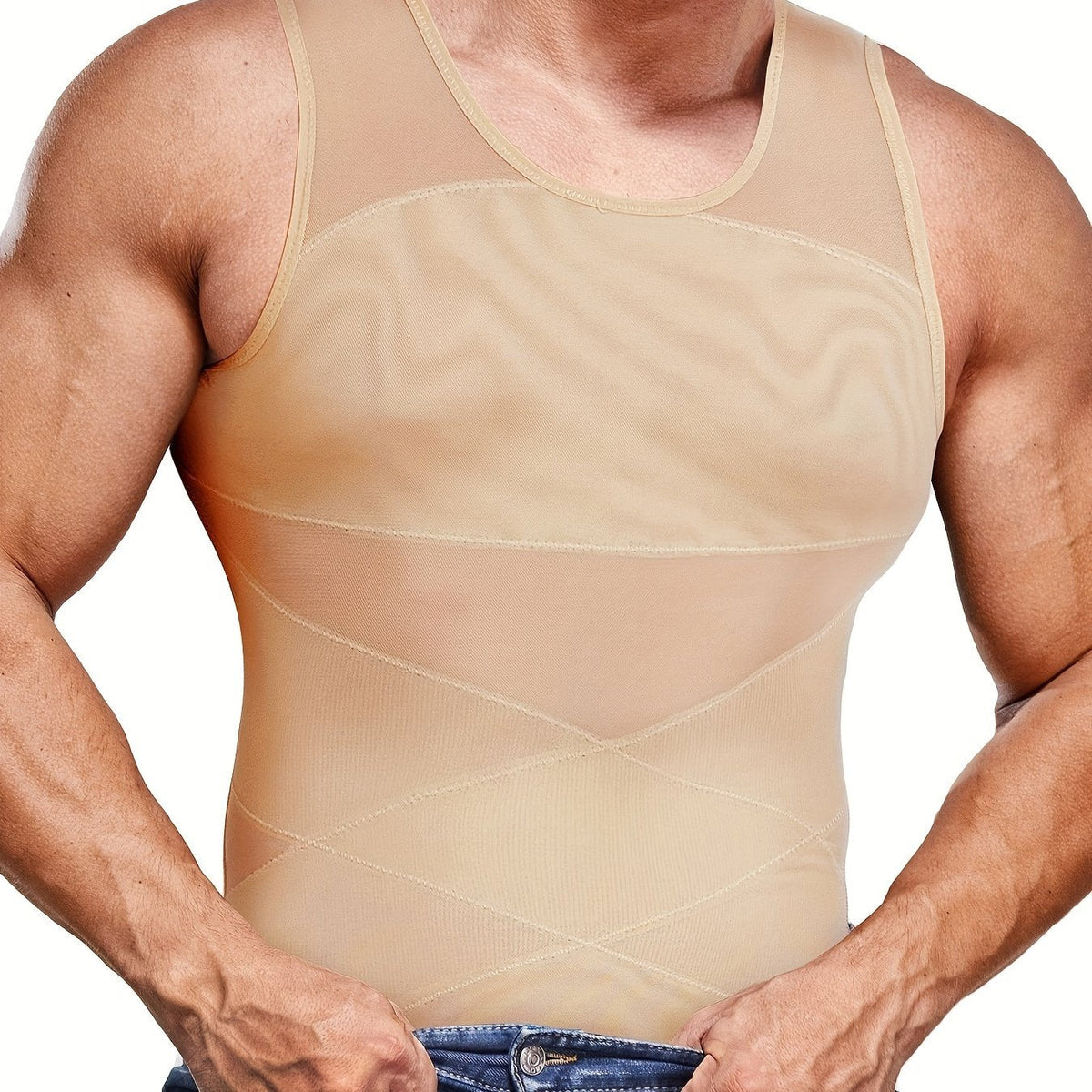 Herren Kompressions-Unterhemd | Eng anliegendes ärmelloses Oberteil für eine definierte Silhouette | Moderner Alltagslook