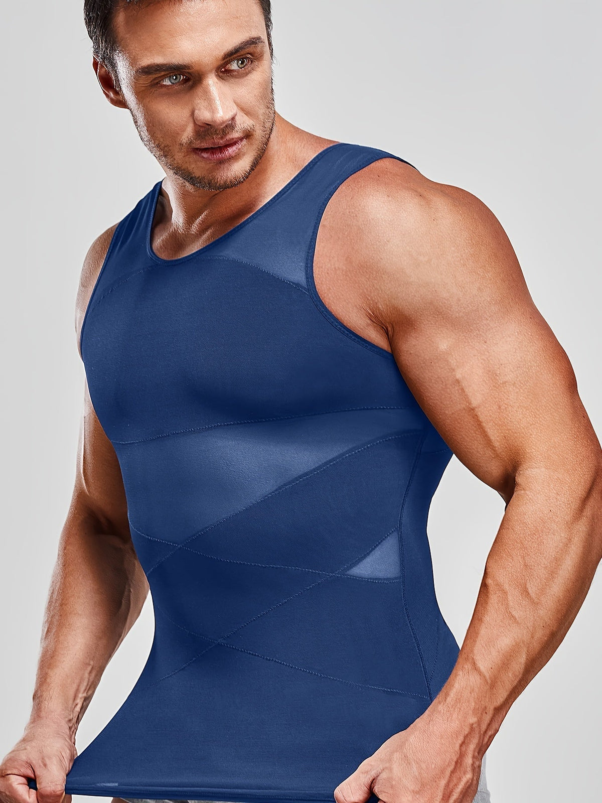 Herren Kompressions-Unterhemd | Eng anliegendes ärmelloses Oberteil für eine definierte Silhouette | Moderner Alltagslook