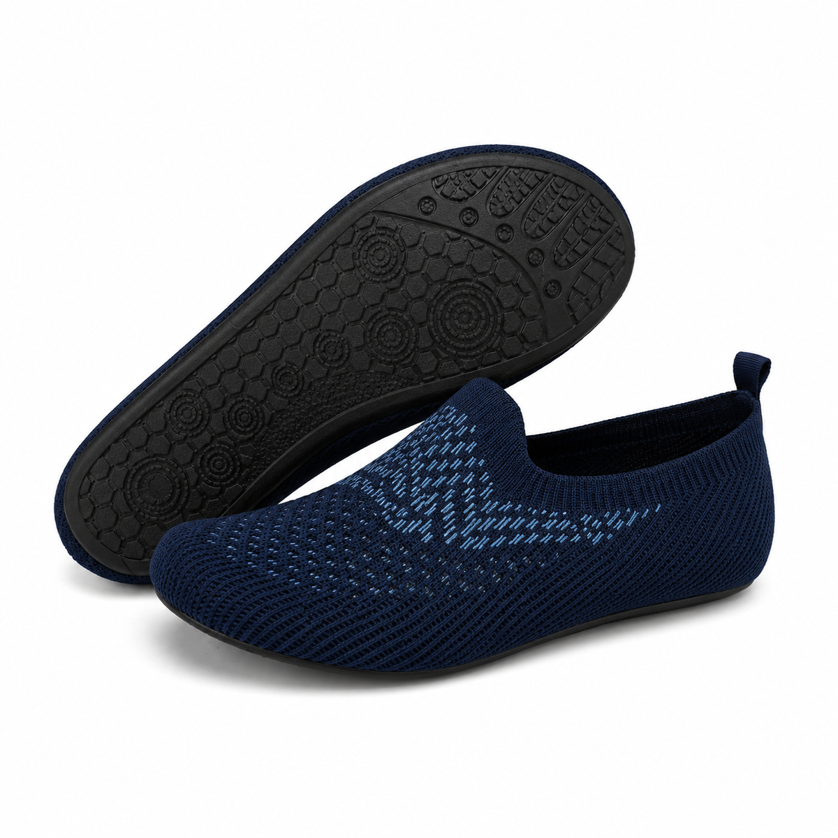 Gestrickter Barfuss-Sport- und Spazierschuh für Herren zum Hineinschlüpfen