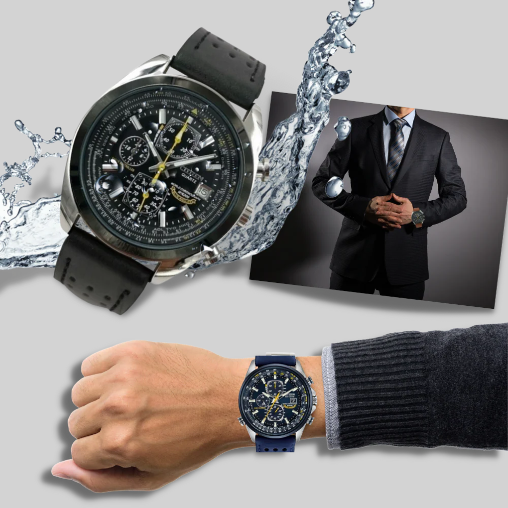 Herren Quarz Chronograph Armbanduhr