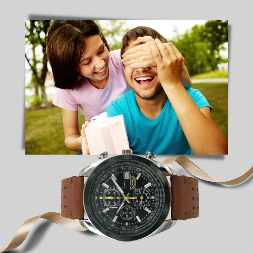 Herren Quarz Chronograph Armbanduhr