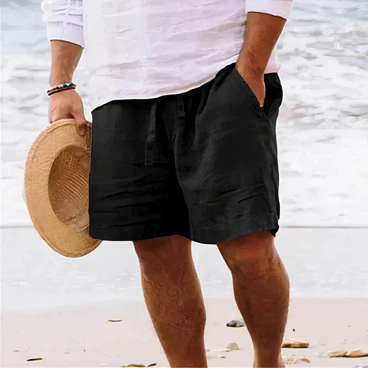 Locker geschnittene Herren-Shorts mit Kordelzug