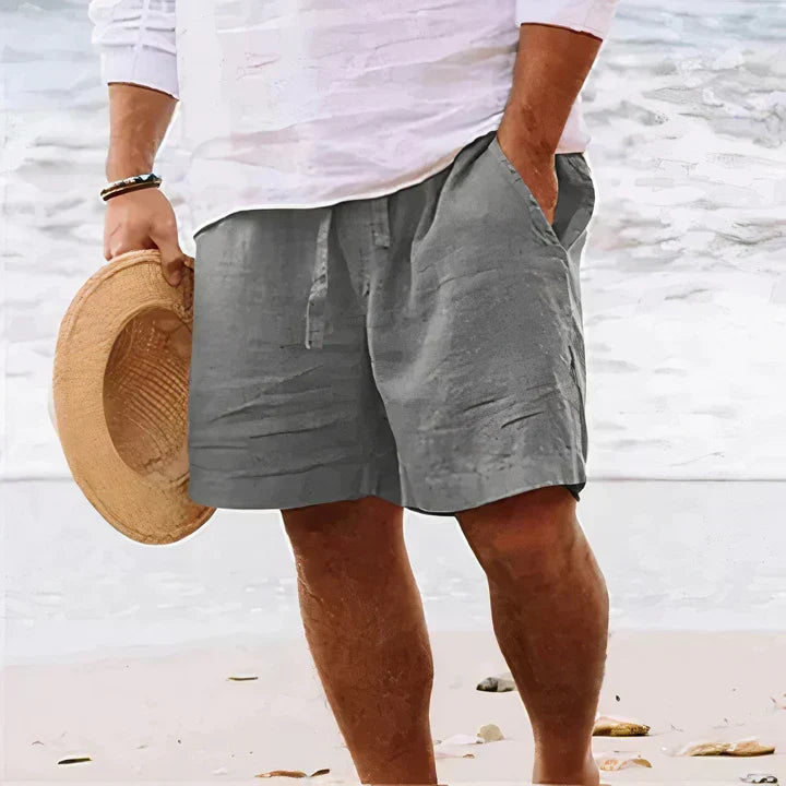 Locker geschnittene Herren-Shorts mit Kordelzug
