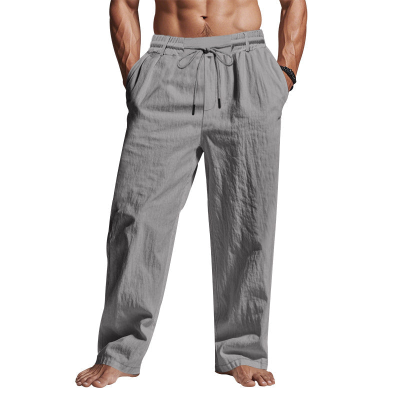 Locker geschnittene Herren-Hose mit Kordelzug