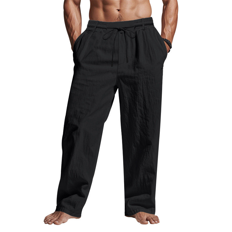 Locker geschnittene Herren-Hose mit Kordelzug