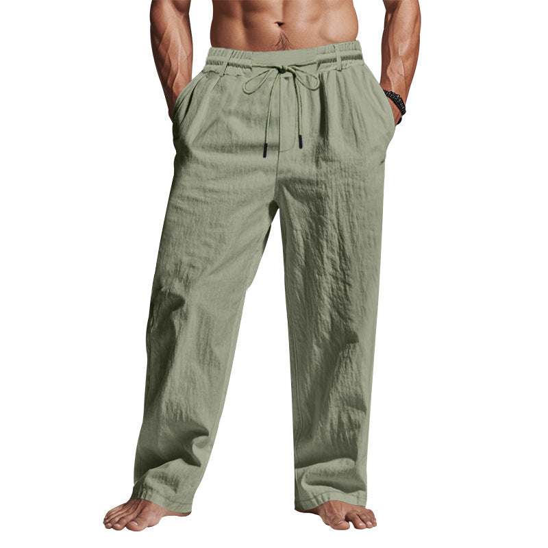 Locker geschnittene Herren-Hose mit Kordelzug