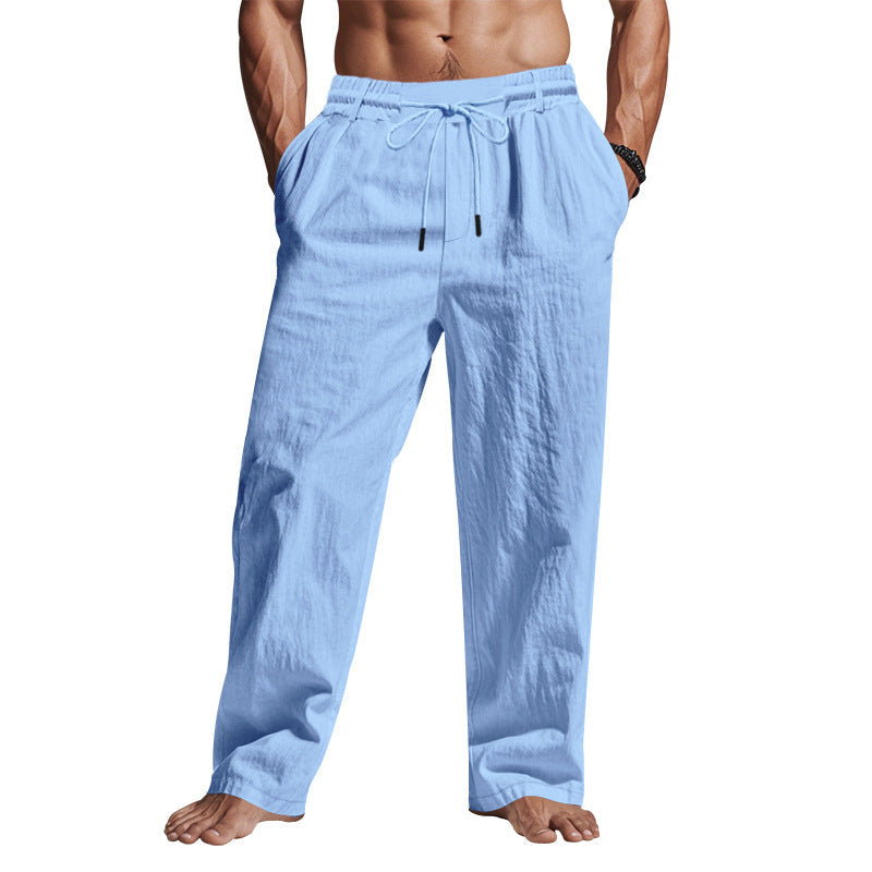Locker geschnittene Herren-Hose mit Kordelzug