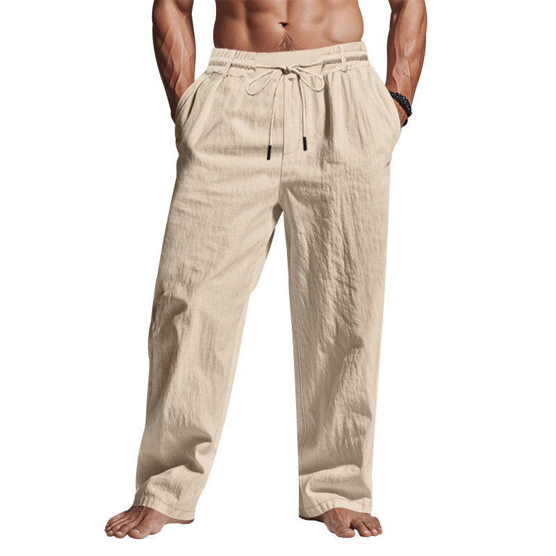 Locker geschnittene Herren-Hose mit Kordelzug