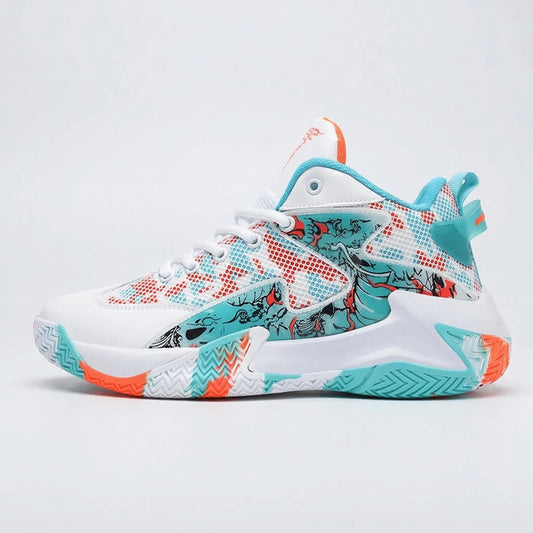 Herren High-Top Basketballschuhe mit auffälligem Muster