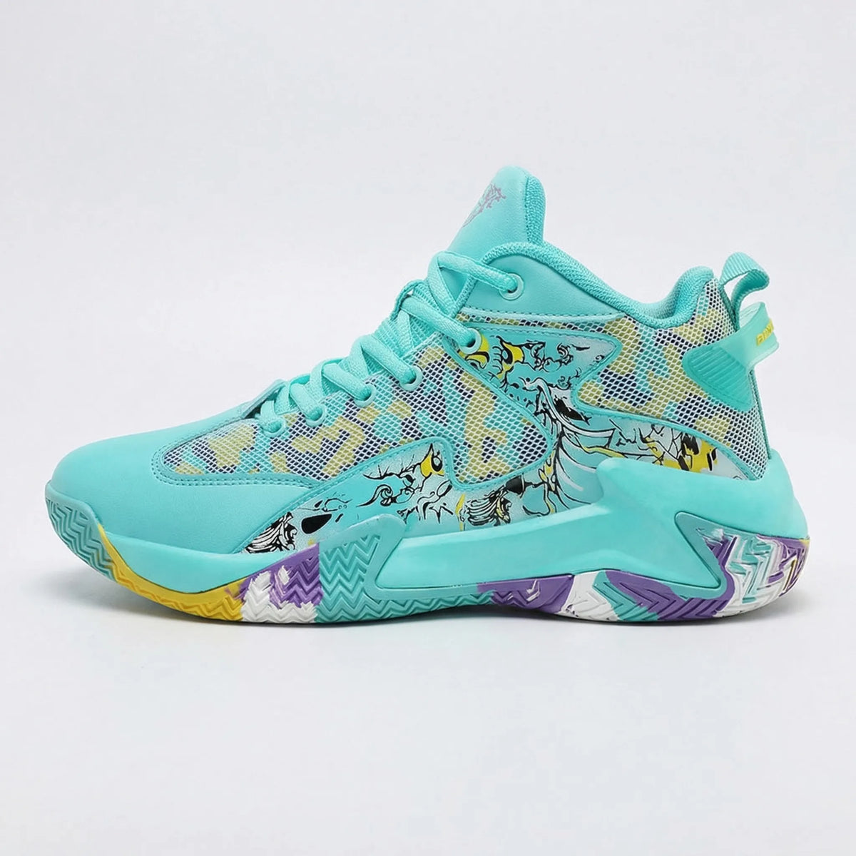 Herren High-Top Basketballschuhe mit auffälligem Muster