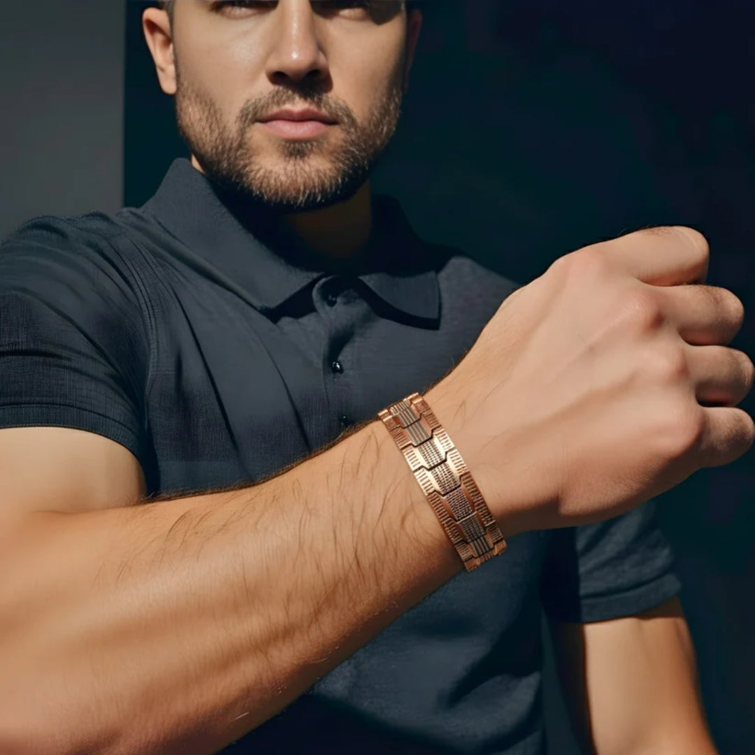 Magnetisches Kupferarmband für Herren