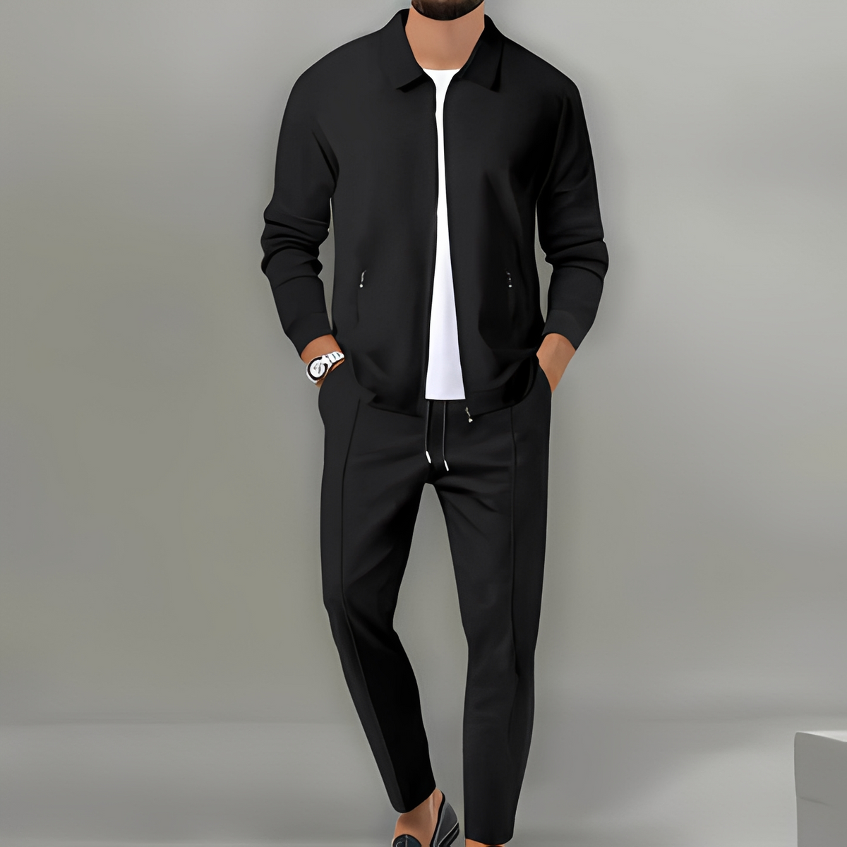 Herren-Trainingsanzug mit Reissverschlussjacke
