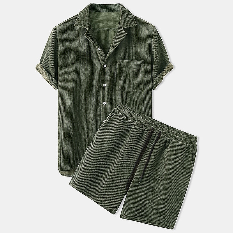 Herren-Sommerset aus Rippstrick – lässiger Stil und Komfort für warme Tage