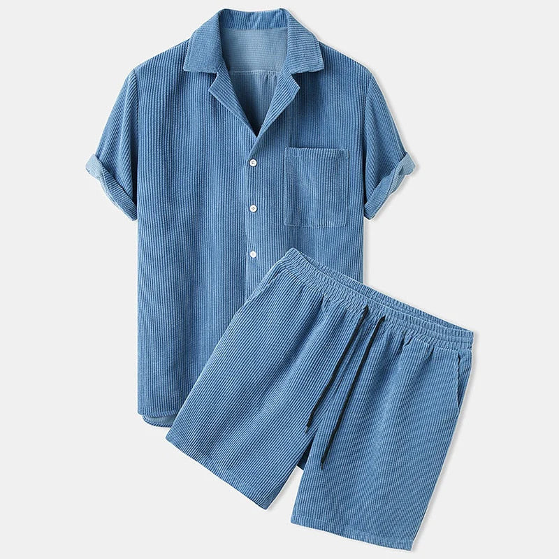 Herren-Sommerset aus Rippstrick – lässiger Stil und Komfort für warme Tage