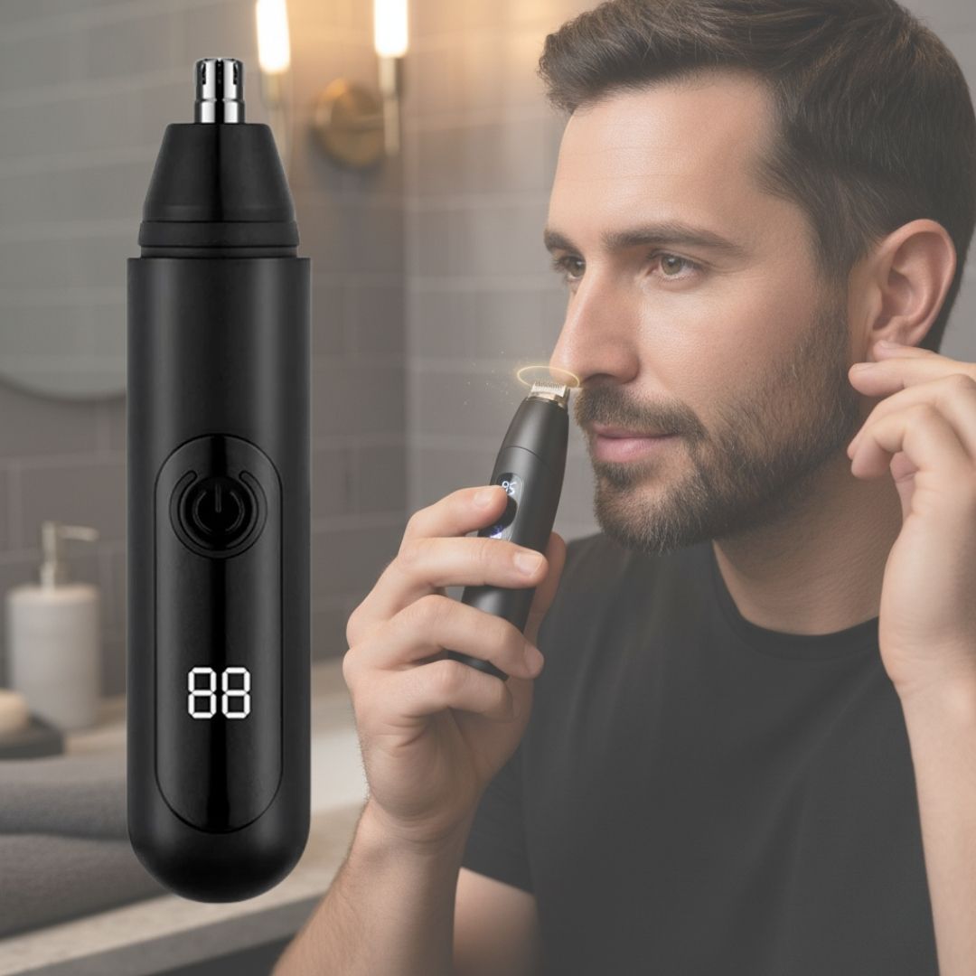 Nasenhaartrimmer für Männer | Wiederaufladbar mit USB-C-Anschluss, schmerzfrei und leise, mit wasserdichtem Kopf für Reisen und die tägliche Pflege