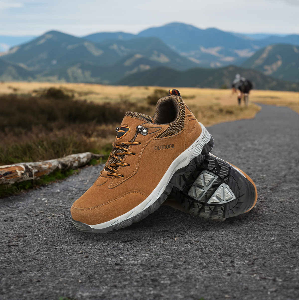 Orthopädische Herren-Trekkingschuhe mit Senkfussstütze