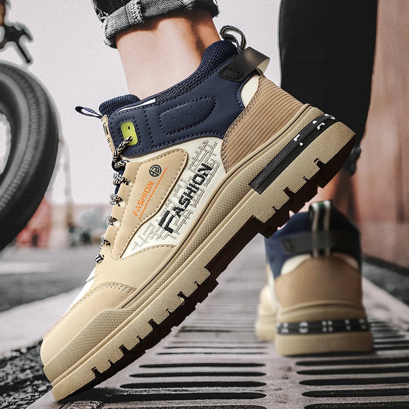 Orthopädische High-Top-Sneakers für Herren mit gepolstertem Schaft