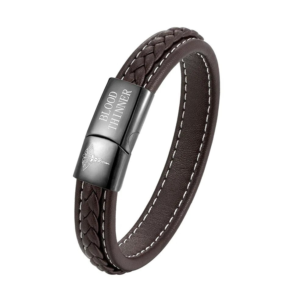 Medizinisches Notfallarmband für Herren - Stilvolle Sicherheit bei Diabetes und Epilepsie