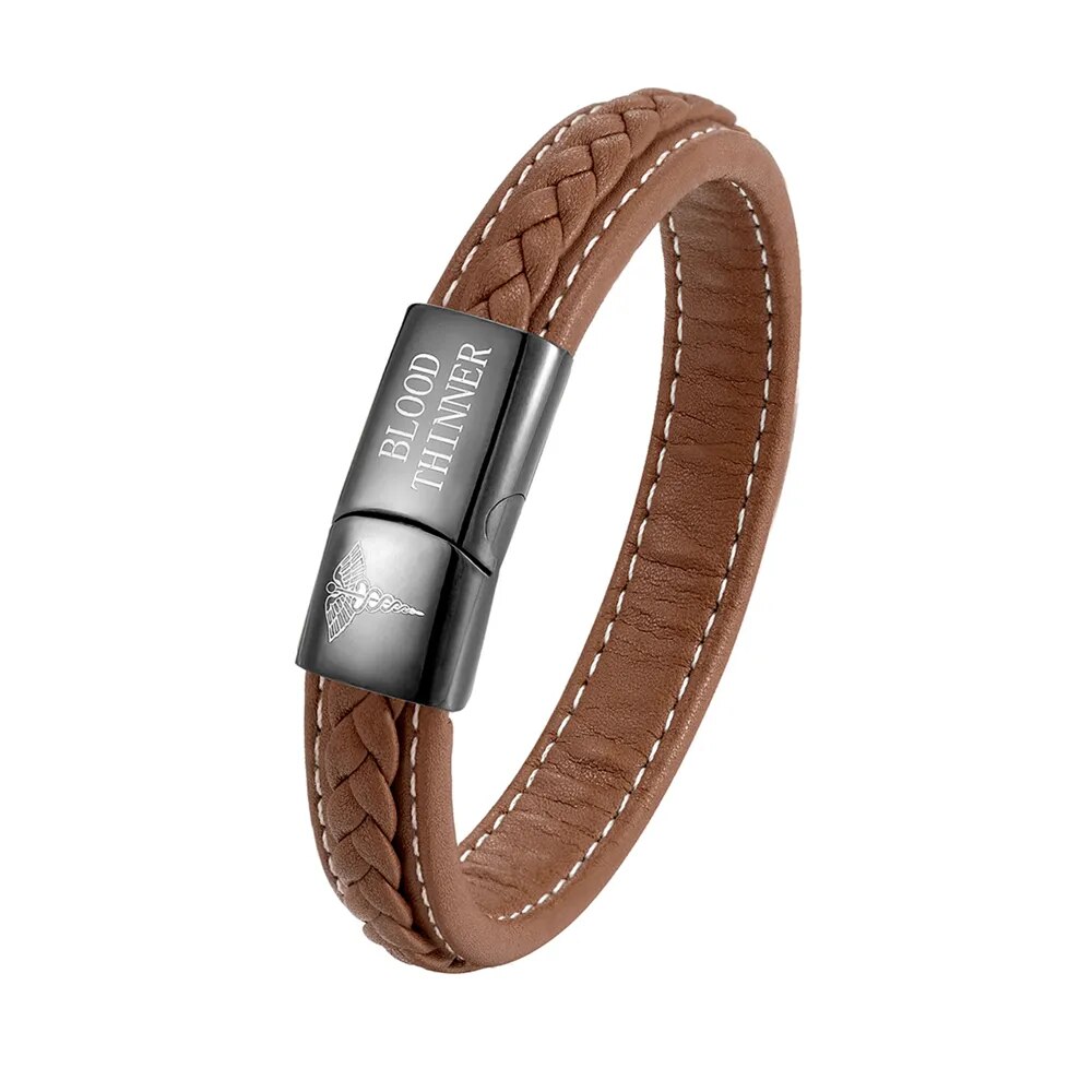 Medizinisches Notfallarmband für Herren - Stilvolle Sicherheit bei Diabetes und Epilepsie