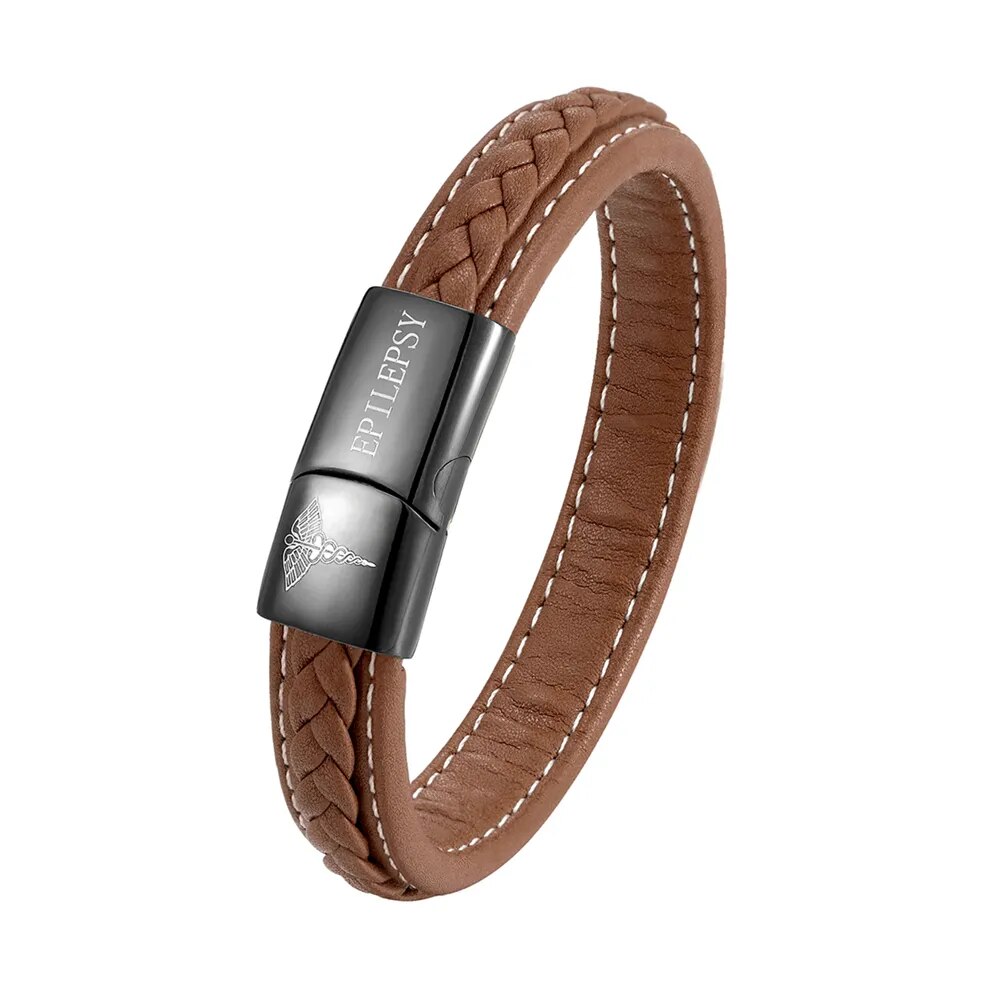Medizinisches Notfallarmband für Herren - Stilvolle Sicherheit bei Diabetes und Epilepsie