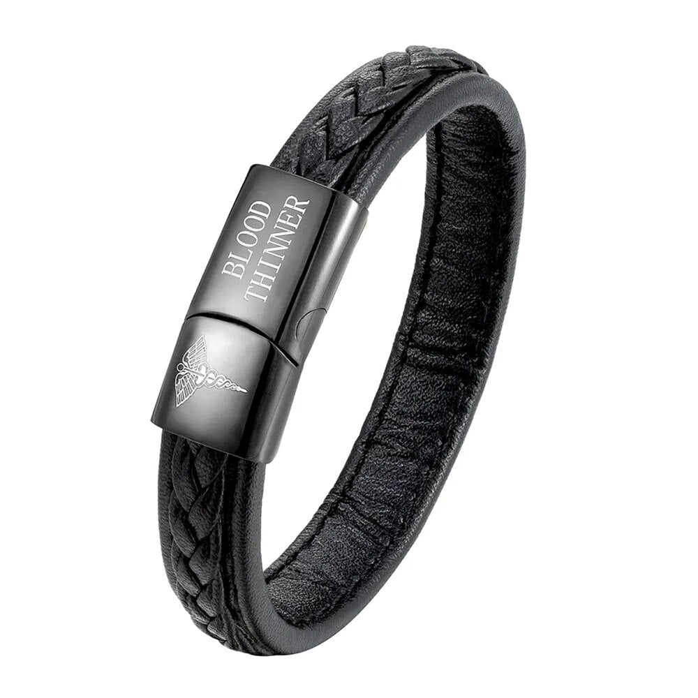 Medizinisches Notfallarmband für Herren - Stilvolle Sicherheit bei Diabetes und Epilepsie