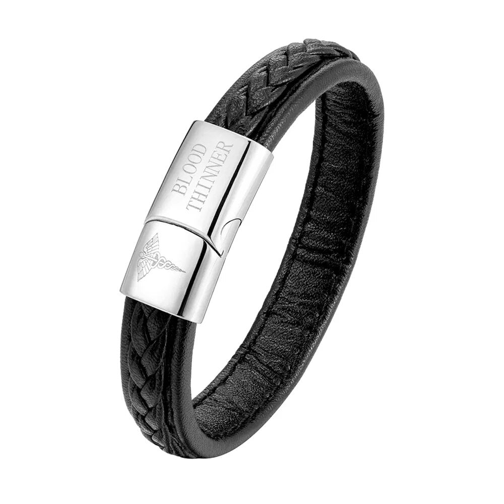 Medizinisches Notfallarmband für Herren - Stilvolle Sicherheit bei Diabetes und Epilepsie