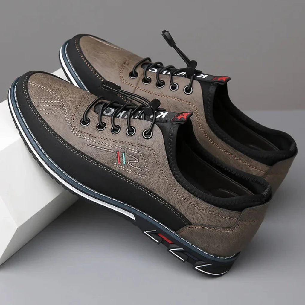 Elegante polierte Derby-Schnürschuhe für Herren