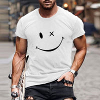 Herren-T-Shirt mit grafischem Smiley-Muster