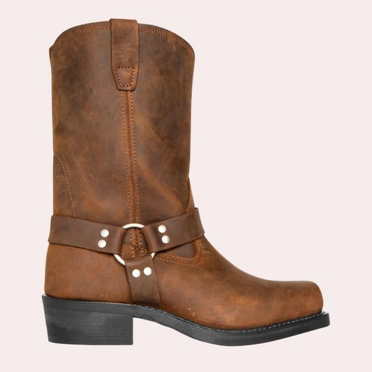 Herren PU-Leder Cowboystiefel | Stiefel für Herbst und Winter