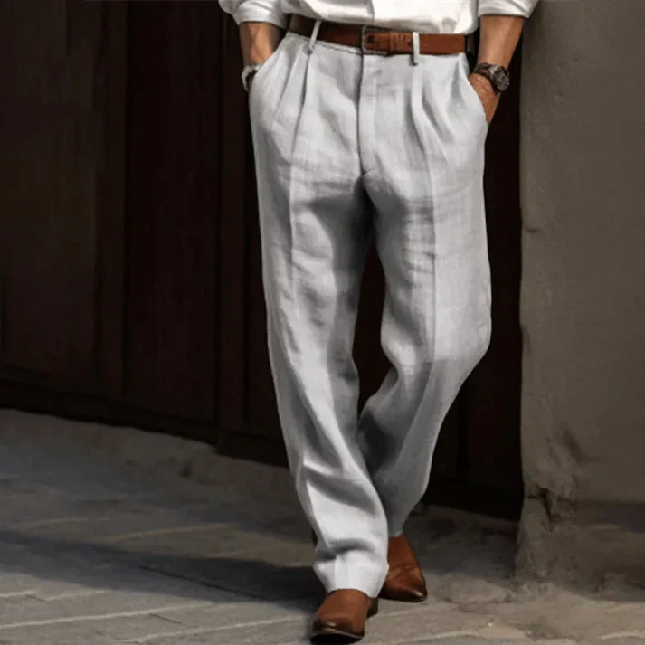 Herren Faltenhose mit hoher Taille