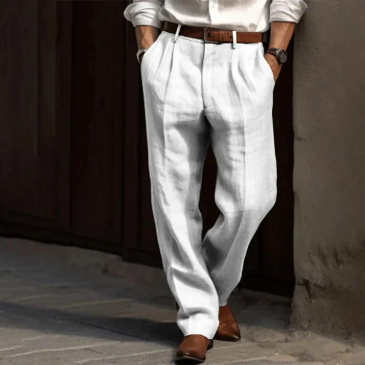Herren Faltenhose mit hoher Taille