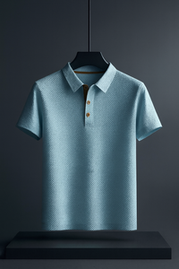 Strukturiertes Kurzarm-Poloshirt für Herren