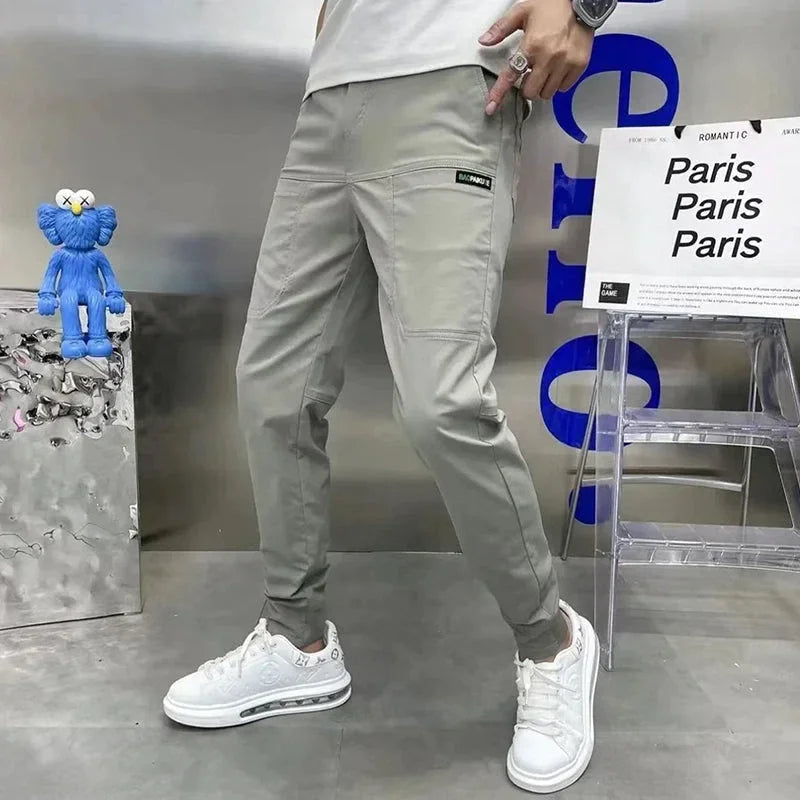 Elastische Herren-Cargo-Jogginghose mit mehreren Taschen