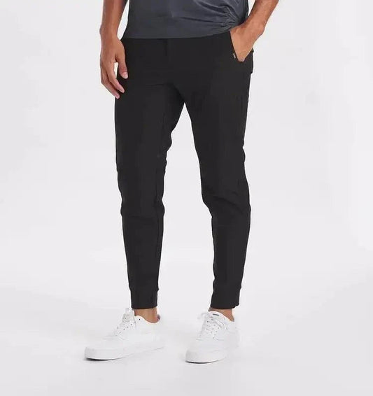 Herren Slim Fit Jogginghose mit elastischen Bündchen und verstellbarem Bund aus Stretch-Baumwollmischung