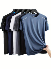 Herren-Sport-T-Shirts - Schnelltrocknend und atmungsaktiv | 5er-Pack