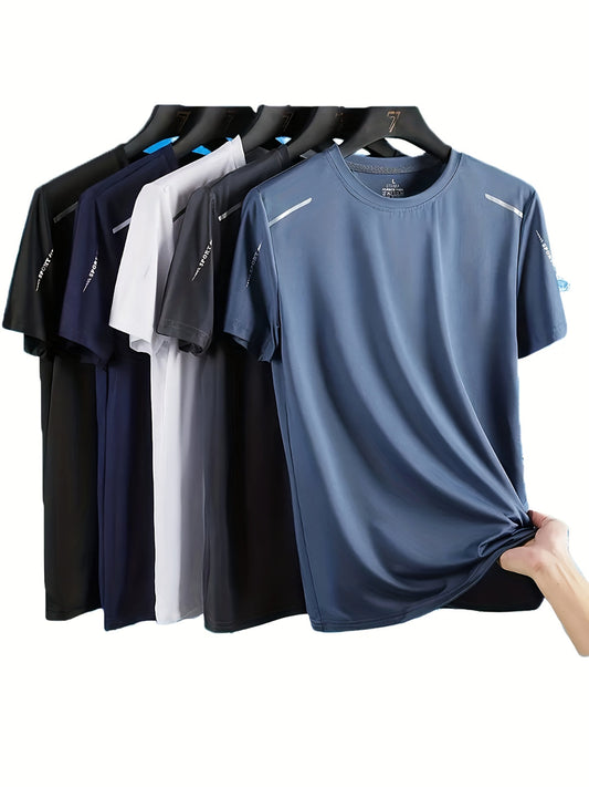 Herren-Sport-T-Shirts - Schnelltrocknend und atmungsaktiv | 5er-Pack
