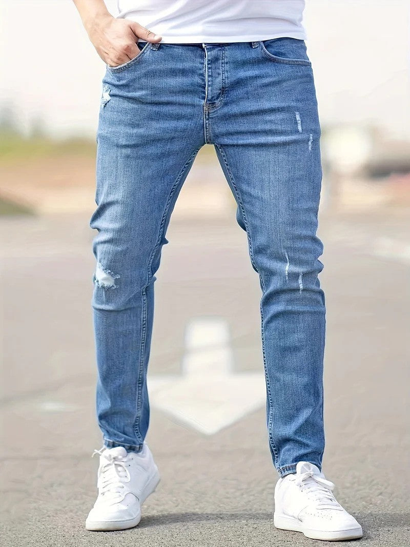 Herren Stretch-Jeans im Used-Look | Urbaner Stil und Komfort